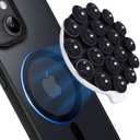 PKYAA Silicone Suction Cup Phone Mount, Magnetic Silicone Suction Phone Case Stand, Hands Free Mirror Shower Phone Holder, Perfect for TikTok/Ins/YouTube Videos Creators (Black)