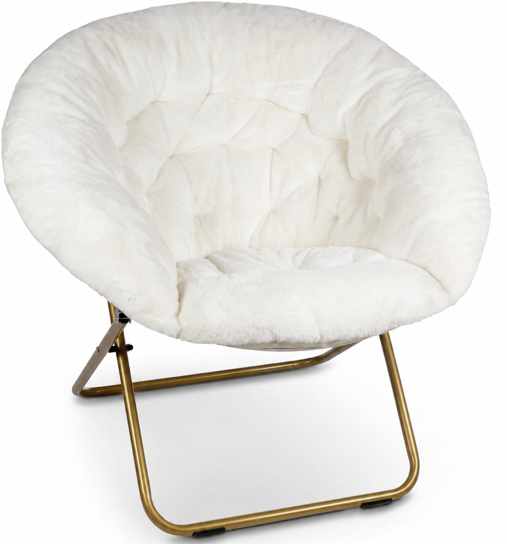 Cozy Chair/Faux Fur Saucer Chair for Bedroom/X-Large