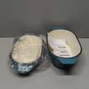 Enameled Cast Iron Dutch Oven for Bread Baking  3QT Oval Round Heavy Duty Bread Pan with Lid, Non-Stick Ceramic Coating,Loaf Cast Iron Bread Oven for Sourdough, Baking, Roasting, Braising, Stovetop & Oven Safe (Blue)