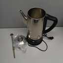 Elite Gourmet EC812 Electric 12-Cup Coffee Percolator with Keep Warm, Clear Brew Progress Knob Cool-Touch Handle Cord-less Serve, Stainless Steel