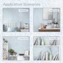 Heroad Boho Peel and Stick Wallpaper Blue Floral Contact Paper Modern Removable Self-Adhesive Wallpaper for Bedroom Living Room Cabinets Decoration Thicken Vinyl Roll Renter Friendly 17.3" x 197"