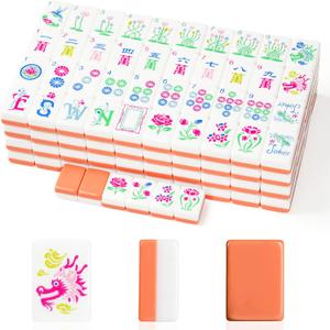 American Mahjong Set  Monet Garden-Themed 160 Acrylic Tiles, Includes Dice & Instruction Manual, Elegant Portable Game, 1.25" Standard-Size