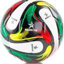 Western Star Soccer Ball Helix- Size 3 4 5 - Official Match Grade Soccer Balls - Attractive and Durable Design (Gaea)