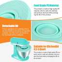 Silicone Mixers Bowl Cover Compatible with KitchenAid 4.5-5 Quart Tilt-Head Stand Mixers Bowl,with Collapsible Small Bowl(Green)