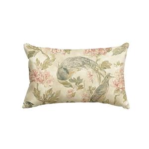 AVOIN colorlife Chinoiserie Flowers Birds Fall Throw Pillow Cover, 12 x 20 Inch Cushion Case Decoration for Sofa Couch Farmhouse
