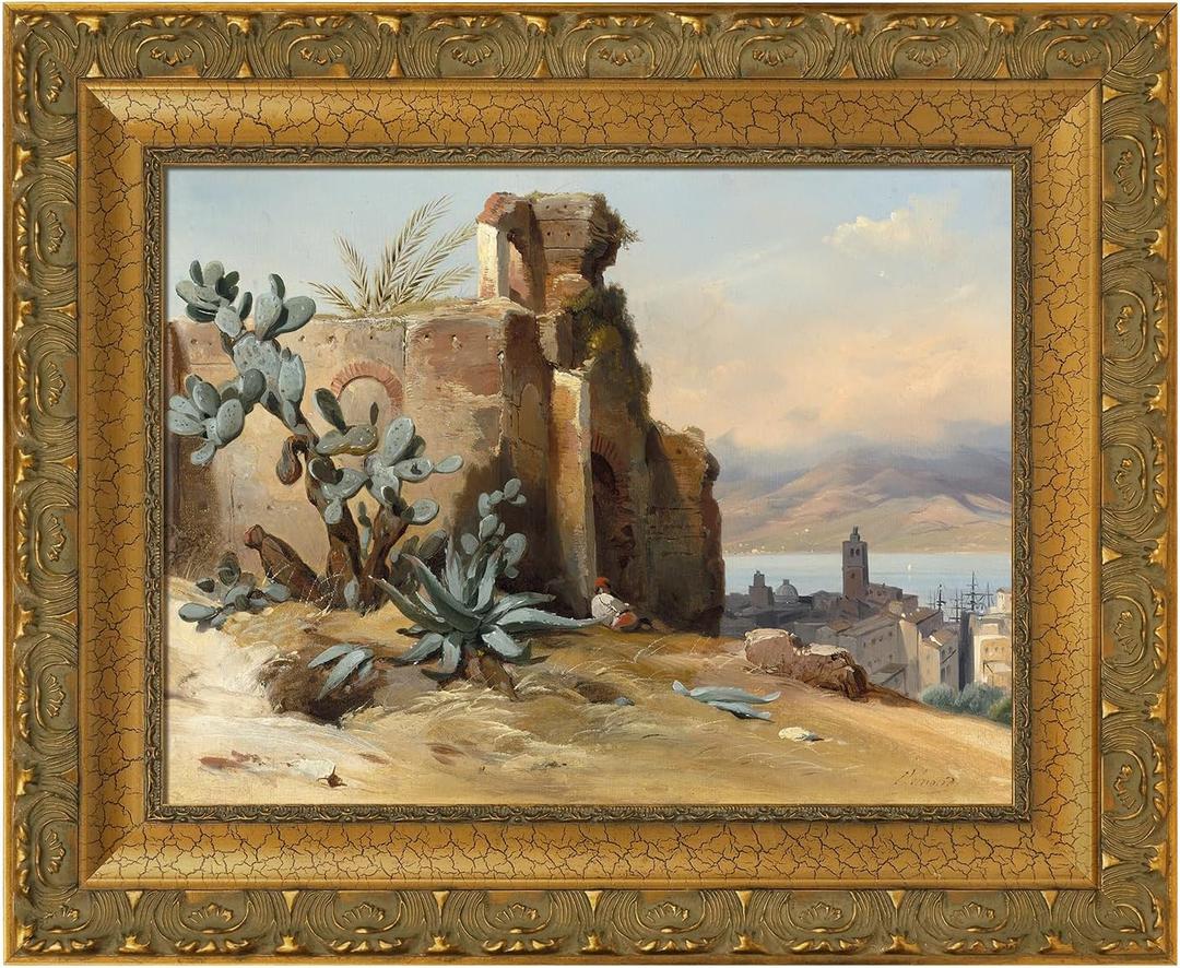 FOLKOR 2.8" Extra Wide Vintage Frame for 24x36 Rococo Abstract Paintings, Traditional Ornate Frames for Art Lover Housewarming Birthday Wedding Grandparents Teacher Gift, No Glass & Back (Gold)