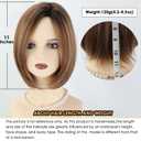 XIUFAXIRUSI XIUFAXIRUSI Short Brown Bob Wigs for Women Layered Straight Brown Mix Blonde Highlights Classic Short Hair Wig with Side Part Dark Root Natural Synthetic Wig