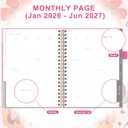 And Per Se 2026 Planner with Pattern, A4 Size-Daily, Weekly & 18-Monthly Planner, Daily Schedule, Monthly Tabs, 100 GSM Thick Paper(Elegant Florals) (Flower03)
