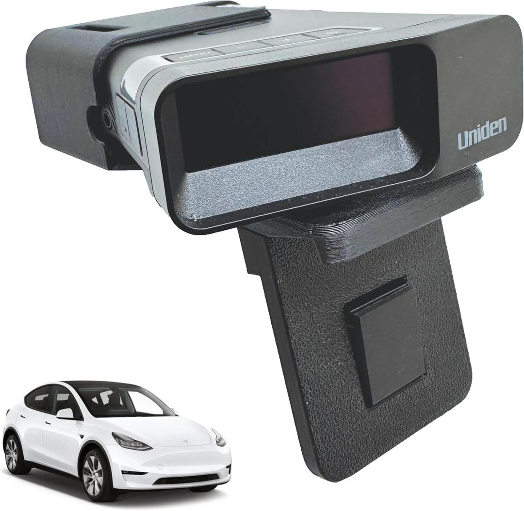 Radar Holder for Uniden R7 Compatible with Tesla Vehicles - Black (Black)