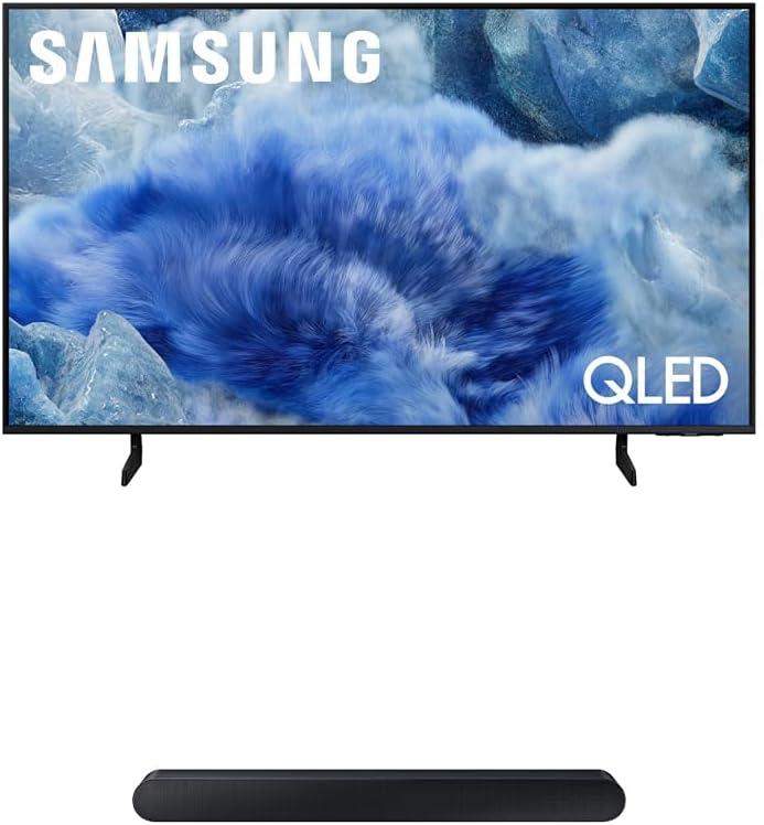 Samsung 43-Inch Class QLED Q8F 4K UHD Smart TV (2025 Model) Q4 AI Processor, 100% Color Volume S60D 5.0ch Soundbar w/Wireless Dolby Atmos Audio, All-in-One Design HW-S60D/ZA