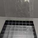 Rock Display Case Adjustable Acrylic Display Case with Mirrored Crystal Organizer for Collectible, Mineral Crystal, Stones, Wall Mountable, Magnetic Door (Clear, 56 Grids)