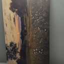 SVFGHGGN Rustic Large Vintage Floral Wildflower Flower Cottagecore Sunset Landscape French Country Framed Above Wall Art Canvas Sign Pictures Decor Decorations for Home Room, 40x20 Inches