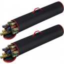 Set of 2 Wrapping Paper Storage Bags - Zippered Canvas Totes with Sturdy Nylon Handles - Fits Up to 40-Inch Rolls of Gift Wrap by Elf Stor