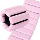 Ankle & Wrist Weights for Women  Adjustable Silicone Wrist & Ankle Weights, Wearable Arm/Leg Set for Pilates, Yoga, Walking & Strength Training (1 or 2lbs Pair Black or Pink)