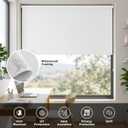 NUTRO CHILL Window Blinds, Blackout Blinds with Thermal Insulated, UV Protection Linen Window Shades for Home, Door, Kitchen, Bathroom (42" W x 68" L, White)