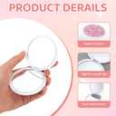Roowest 12 Pcs Mahjong Themed Compact Mirror Bulk for Purse Folding Mini Pocket Double Sided Mirror for Women Mahjong Party Favors Trave Gift