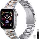 JOYOZY Compatible Apple Watch Band 49mm 45mm 44mm 42mm 41mm 40mm 38mm, Upgraded solid stainless steel Metal Watch band for iWatch Series Ultra SE 8 7 6 5 4 3 2 1 for men women