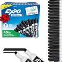 EXPO Dry Erase Markers, Low Odor Ink, Black, Chisel Tip, 40 Count - Whiteboard, Calendar, Organization, Essential Supplies for Office, School, Classroom, Teachers