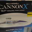 CannonX White 19” Fandelier Ceiling Fans with Lights and Remote, Low Profile Flush Mount Light Fixture Chandelier Fan for Bedroom, Kitchen, Reversible Motor with 6 Speeds, 3 CCT 3500K-5500K