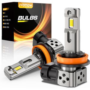 H11/H9 LED Bulbs, 42,000LM 900% Ultra-Brightness, Real 1:1 Mini Size,H11 Fog Light Bulb, 6500K White Illumination for Automotive H11 Driving Lights, Plug and Play, Pack of 2