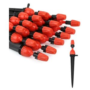 25pcs Drip Irrigation Emitters for 1/4" Irrigation Hose Accessories, Adjustable 360 Degree Water Flow Stake Drippers, Garden Irrigation Drippers for Watering System 25pcs Drip Irrigation Emitters for 1/4" Irrigation Hose Accessories, Adjustable 360 Degree Water Flow Stake Drippers, Garden Irrigation Drippers for Watering System