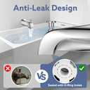 Tub Spout with Diverter Slip-Fit Bathtub Faucet Spout Replacement, 1/2 Copper Pipe Connection, Easy to Install, Universal for Bathroom Shower (Chrome)