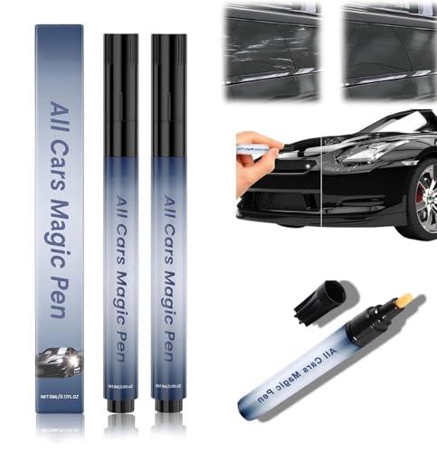 Qifflilk Car Scratch Remover, All Cars Magic Pen, Scratch Remover for Vehicles, Lightweight and Fast,Long-Lasting,Effective Performance, Black Car Paint Scratch Repair 2pcs