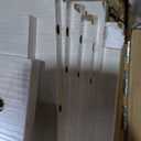 Rolanstar Fireplace TV Stand with Led Lights and Power Outlets, TV Console for 32" 43" 50" 55" 65", Entertainment Center with Adjustable Glass Shelves, Ivory White