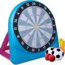 Flybar FunPark Giant Inflatable Dartboard Game for Kids – Outdoor Target Toy with Velcro Darts & Balls – Backyard Sports Set for Boys & Girls Ages 6+ – Inflatable Soccer Toss, Pump & Ground Stakes