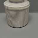 French Butter Dish with Lid for Countertop, Ceramic Butter Crock with Water Line, Butter Keeper Container Holder for Kitchen and Home, Glazed White