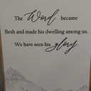 IARTTOP Extra Large Christian Bible Verse Framed Wall Art 24x36 Inch Set of 3 Jesus Catholic Biblical Scripture Canvas Wall Decor Minimalist Grey Mountain Landscape Prints for Living room Dining room