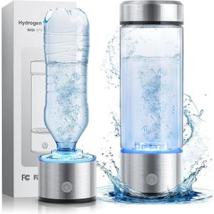 2026 New Hydrogen Water Bottle, 2800PPB in 3Min, SPE PEM Tech, Portable 16OZ, Rechargeable Hydrogen Water Bottle for Travel, Home, Office  Gift for Family & Friends (XR-15) (Light Gray)