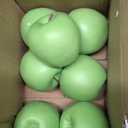 KPUETY 7 Pcs Artificial Fruit Fake Simulation Fruit for Home Kitchen Party Photography Prop Wedding Decoration (7pcs Green Apple)