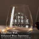 Crystal Burgundy Wine Glasses Cup Red Long Stem White Personalized Cute Large Gifts Women 30th Birthday for Her 30 Years Old Best Vintage 1996 Funny Cool Friend Gift Unique Birthday Party Decorations