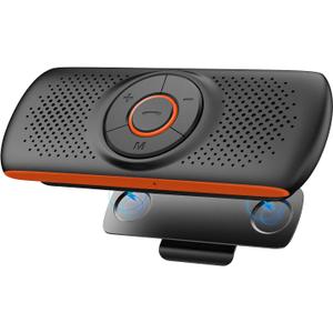 Skybess Bluetooth Car Speaker for Cellphone, Portable Bluetooth 5.3 Handsfree Speakerphone Wireless Music Player Car Kit with Visor Clip, Supports Siri & Google Assistant | TF Card Play