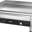 Commercial Electric Griddle, 24" 3500W 240V Electric Countertop Griddle Heavy Duty Flat Top Grill Restaurant Electric Griddle Grill, Adjustable Temperature Control 122F-572F, 6-15P Plug