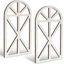 Yulejo 2 Packs 15.16 x 7.7 Inch Rustic Wood Window Frame Wooden Cathedral Arch Window Wall Decor Frame Art Farmhouse Wall Decor for Home Kitchen Living Room Bedroom