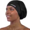 Extra Large Swim Cap - Swim Cap for Long Hair, Dreadlocks, Weaves, Hair Extensions, Braids, Curls & Afros - Silicone Swimming Cap for Women & Men, Keep Hair Dry (Black (XL))