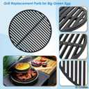 18 3/16" Cooking Grate for Big Green Egg Large CIF999A Matte Cast Iron Grid Grates Replacement Parts for Big Green Egg Grate, Kamado Joe Classic, Vision Grill VGKSS-CC2, B-11N1A1-Y2A