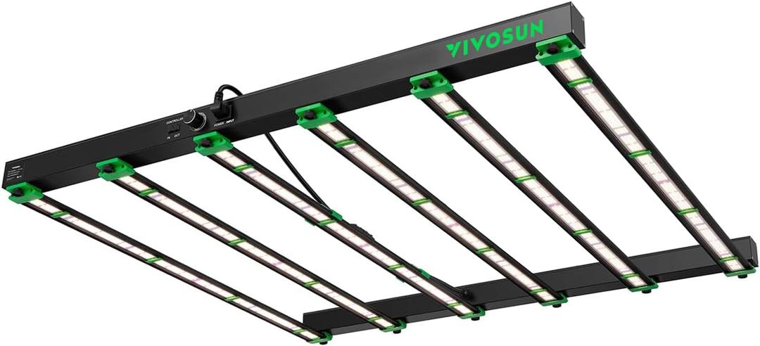 VIVOSUN Patented Design VSFD6500 LED Grow Light, 650W Detachable Dimmable Plant Grow Light with 6 Dimming Option - Full Spectrum and UR/IR Light for Indoor Plants