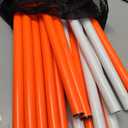 Anley 20 Pack 48" Reflective Driveway Markers, Snow Stakes with Fiberglass Pole & Hammer Cap - 4 Ft High Visibility Safety Markers Reflective Strip for Snow Plowing and Landscape (1/4" Dia, Orange)