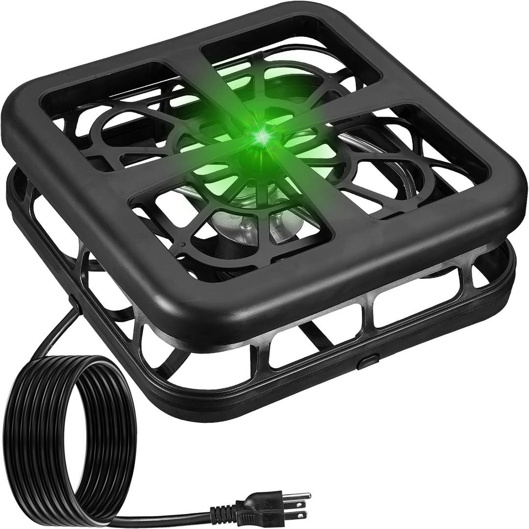 Aobiono Upgraded Pond Heater De-Icer with Light Indicator, Automatic Thermostatic Control 48F On / 95F Off, Keeps Ice Hole for Fish Koi Ponds, Stock Tanks, Bird Baths, 12 ft Cord (1000W)