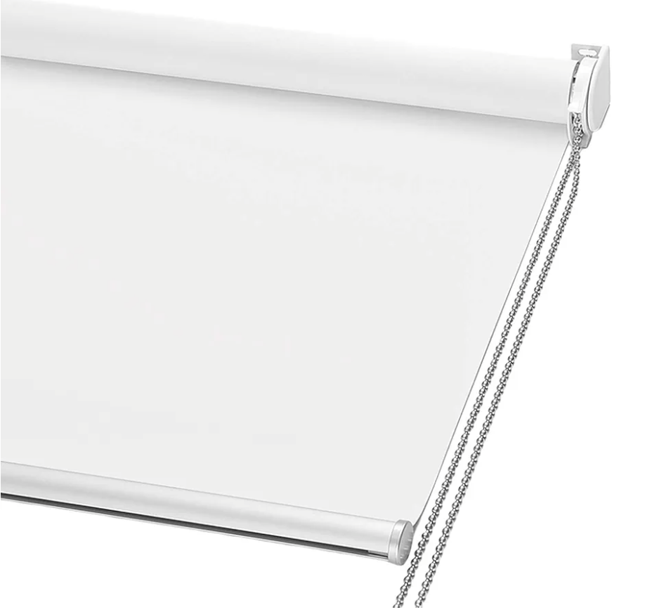 ChrisDowa 100% Blackout Roller Shade, Window Blind with Thermal Insulated, UV Protection Fabric. Total Blackout Roller Blind for Office and Home. Easy to Install. White,31" W x 72" H
