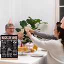 60th Birthday Party Decorations for Girl Boy, Sweet Back in 1965 Birthday Decor Poster Acrylic Table Sign, 60th Birthday Party Supplies, Double-Sided