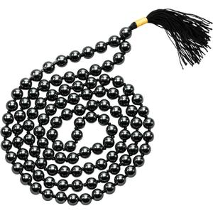 Amazing Gemstone Crystal Mala Beads - 108 Prayer Beads for Meditation and Mindfulness Practice, Handcrafted Mala Beads with Natural Gemstones for Spiritual Healing and Relaxation (Knotted) (Hematite)