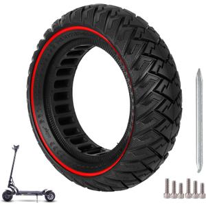 ulip 10 x 3 Scooter Solid Tire 10 Inch Electric Scooter Wheels Replacement Accessories Suitable for Zero 10x Kaabo WOLF WARRIOR MANTIS Scooter 80/65-6,255 * 80 tire red