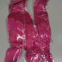 Tinsel Braiding Hair Pre stretched Meganta Pink Braiding Hair for Glitter Braids Festival Braids (30 Inch-Packs of 3, Magenta Mix Tinsel)