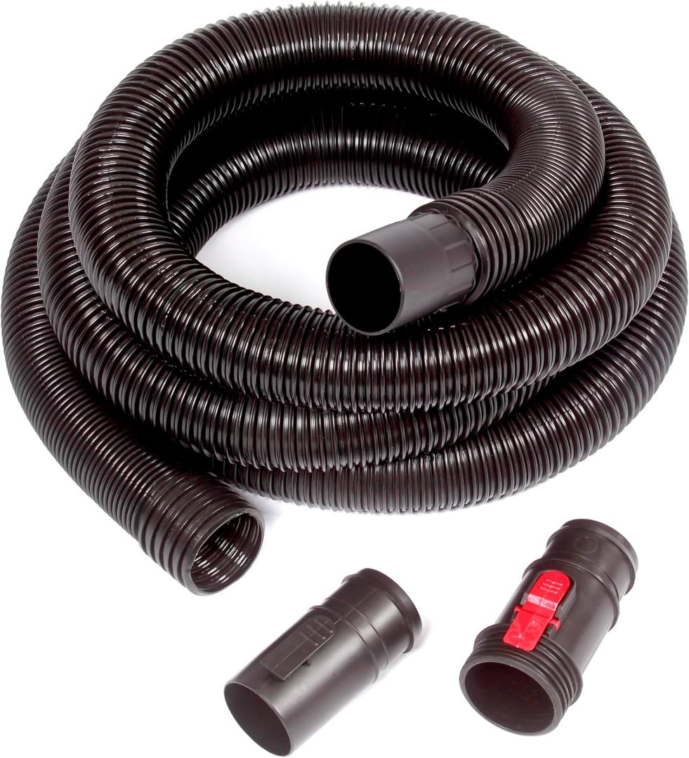WORKSHOP Wet/Dry Vacs Shop Vacuum Accessories WS25021A Long Hose Attachment, 2-1/2-inch x 13-feet Locking Hose for Wet Dry Shop Vacuum Cleaners