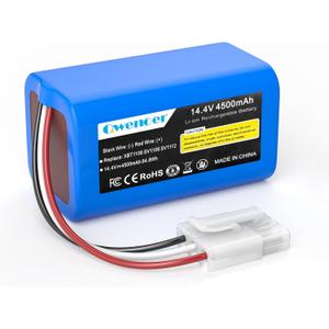 Upgraded Li-ion Battery 14.4V 4.5Ah, Shark Vacuum Battery Replacement XBT1106 for Shark SV1106 SV1112 SV1100 SV1107 XB1100 Freestyle Navigator Cordless Stick Vacuum