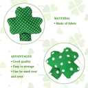 Whaline 3D St. Patrick's Day Banner Soft Cute Shamrock Garland Pre-Assembled Green White Clover Fabric Banner for Irish Holiday Hanging Decor Home Party Supplies